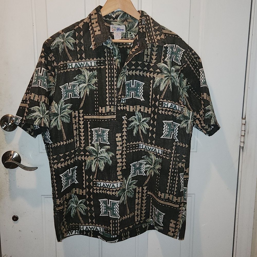 Reyn Spooner University of Hawaii Aloha Shirt L
